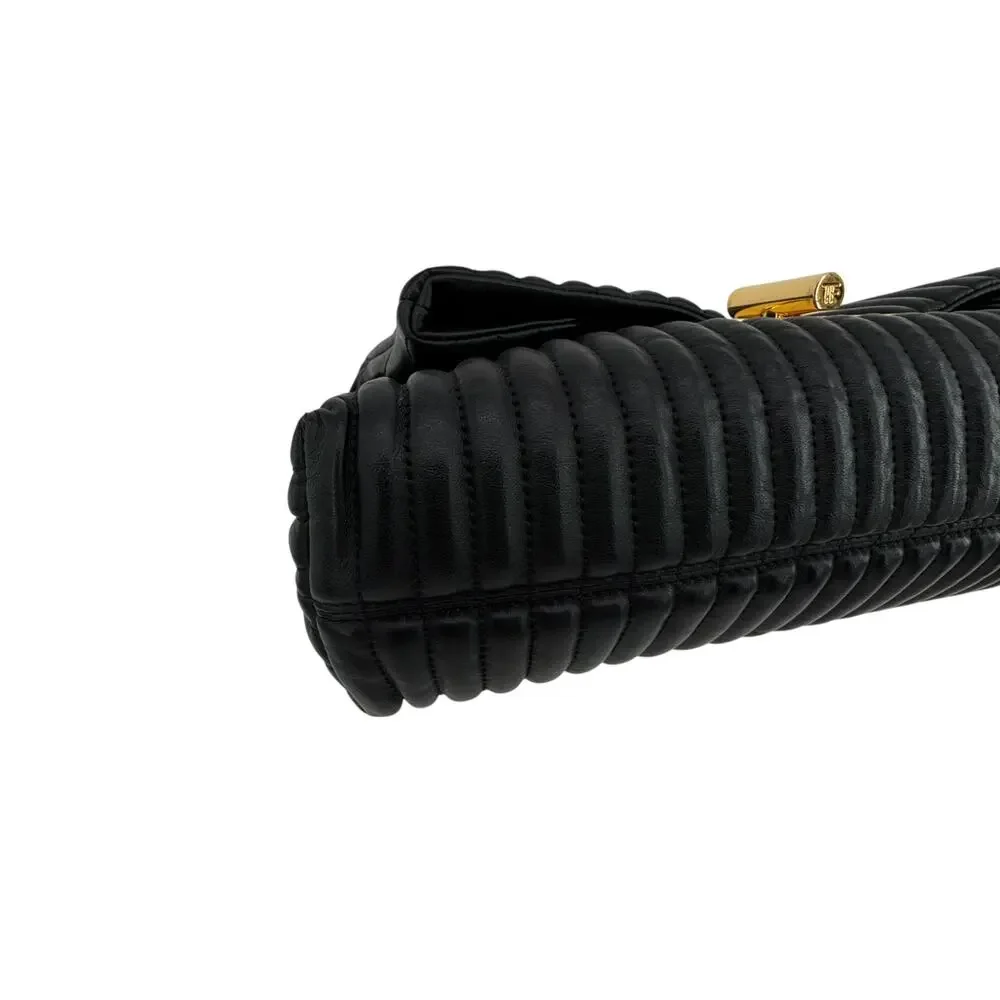 TOM FORD Calfskin Quilted Natalia Clutch in Black